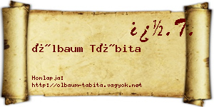 Ölbaum Tábita névjegykártya